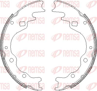 Remsa 4365.00 - Brake Shoe, Drum brakes parts5.com