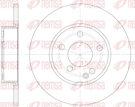 Remsa 6674.00 - Brzdový kotouč parts5.com