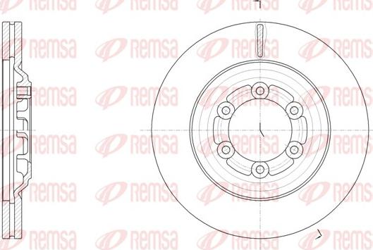 Remsa 61510.10 - Tarcza hamulcowa parts5.com