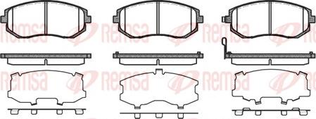 Remsa 0951.11 - Zestaw klocków hamulcowych, hamulce tarczowe parts5.com