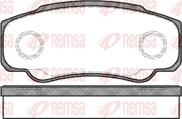 Remsa 0961.00 - Комплект спирачно феродо, дискови спирачки parts5.com