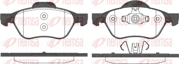 Remsa 0962.10 - Тормозные колодки, дисковые, комплект parts5.com