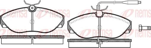 Remsa 0486.02 - Sada brzdových platničiek kotúčovej brzdy parts5.com