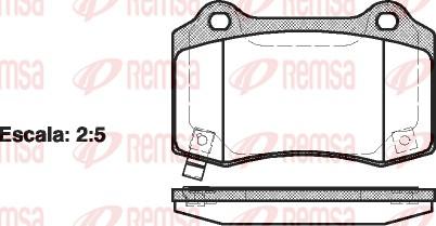 Remsa 0434.54 - Kit de plaquettes de frein, frein à disque parts5.com