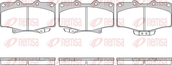 Remsa 0429.14 - Тормозные колодки, дисковые, комплект parts5.com