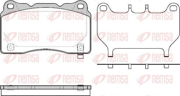 Remsa 0666.64 - Piduriklotsi komplekt,ketaspidur parts5.com