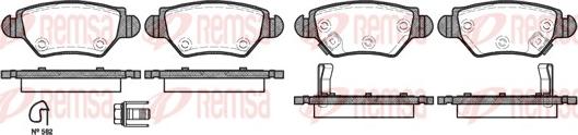 Remsa 0685.22 - Zestaw klocków hamulcowych, hamulce tarczowe parts5.com