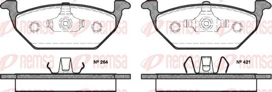 Remsa 0633.20 - Sada brzdových destiček, kotoučová brzda parts5.com