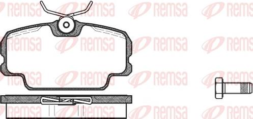 Remsa 0145.00 - Σετ τακάκια, δισκόφρενα parts5.com