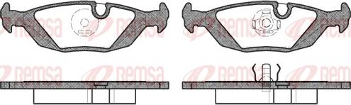 Remsa 0155.10 - Тормозные колодки, дисковые, комплект parts5.com