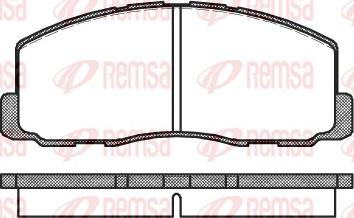 Remsa 0188.00 - Juego de pastillas de freno parts5.com