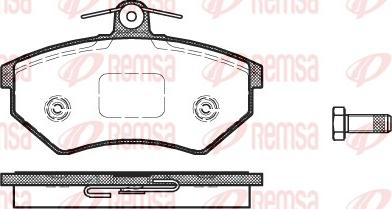 Remsa 0134.50 - Sada brzdových destiček, kotoučová brzda parts5.com