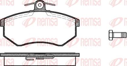 Remsa 0134.00 - Juego de pastillas de freno parts5.com