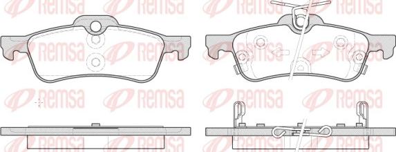 Remsa 0862.12 - Тормозные колодки, дисковые, комплект parts5.com