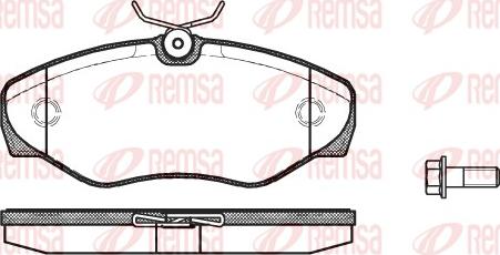 Remsa 0834.10 - Bremsbelagsatz, Scheibenbremse parts5.com