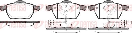 Remsa 0390.52 - Kit de plaquettes de frein, frein à disque parts5.com