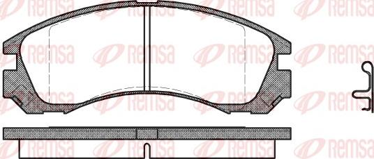 Remsa 0354.22 - Sada brzdových platničiek kotúčovej brzdy parts5.com