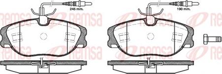 Remsa 0305.44 - Piduriklotsi komplekt,ketaspidur parts5.com