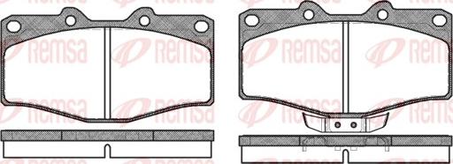 Remsa 0315.02 - Kit de plaquettes de frein, frein à disque parts5.com