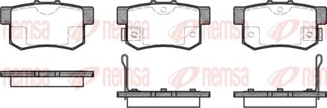 Remsa 0325.02 - Zestaw klocków hamulcowych, hamulce tarczowe parts5.com