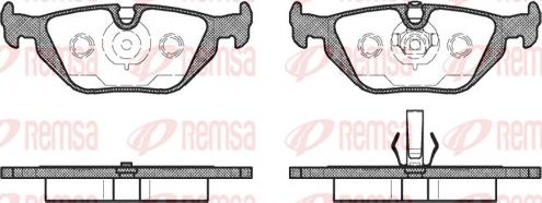 Remsa 0265.50 - Комплект спирачно феродо, дискови спирачки parts5.com