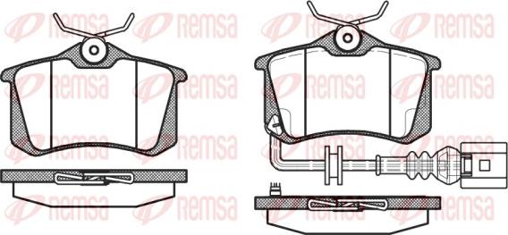 Remsa 0263.41 - Juego de pastillas de freno parts5.com