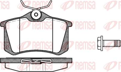 Remsa 0263.05 - Zestaw klocków hamulcowych, hamulce tarczowe parts5.com