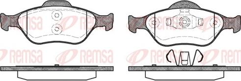 Remsa 0766.00 - Kit de plaquettes de frein, frein à disque parts5.com