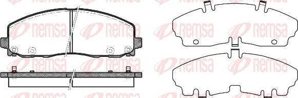 Remsa 1484.04 - Juego de pastillas de freno parts5.com