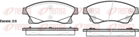 Remsa 1431.12 - Fékbetétkészlet, tárcsafék parts5.com