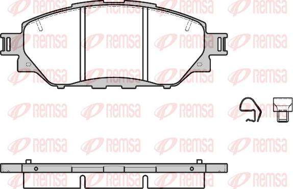 Remsa 1671.04 - Juego de pastillas de freno parts5.com