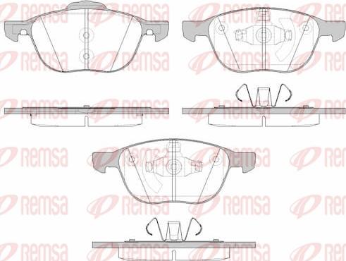 Remsa 1082.15 - Тормозные колодки, дисковые, комплект parts5.com