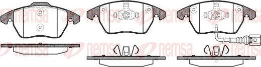 Remsa 1030.01 - Sada brzdových destiček, kotoučová brzda parts5.com