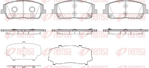 Remsa 1880.02 - Комплект спирачно феродо, дискови спирачки parts5.com