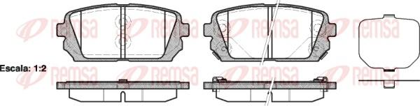 Remsa 1303.02 - Juego de pastillas de freno parts5.com