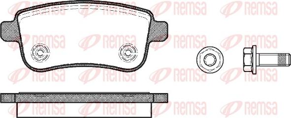 Remsa 1387.00 - Комплект спирачно феродо, дискови спирачки parts5.com