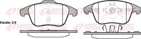 Remsa 1249.00 - Kit de plaquettes de frein, frein à disque parts5.com