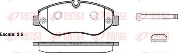 Remsa 1245.00 - Komplet zavornih oblog, ploscne (kolutne) zavore parts5.com