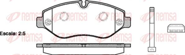 Remsa 1245.10 - Kit de plaquettes de frein, frein à disque parts5.com