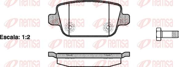 Remsa 1256.00 - Fékbetétkészlet, tárcsafék parts5.com