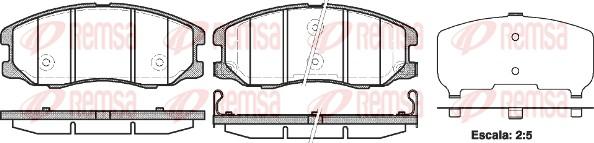 Remsa 1261.12 - Juego de pastillas de freno parts5.com