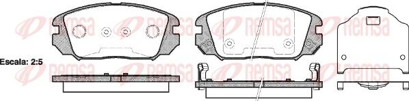 Remsa 1204.02 - Juego de pastillas de freno parts5.com