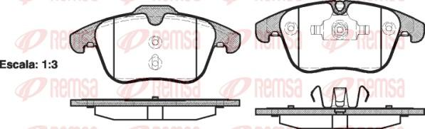 Remsa 1219.00 - Kit de plaquettes de frein, frein à disque parts5.com