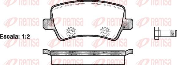 Remsa 1236.00 - Sada brzdových platničiek kotúčovej brzdy parts5.com