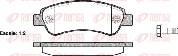 Remsa 1238.00 - Brake Pad Set, disc brake parts5.com