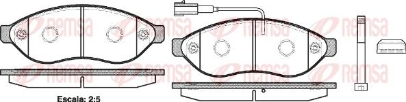 Remsa 1237.01 - Σετ τακάκια, δισκόφρενα parts5.com