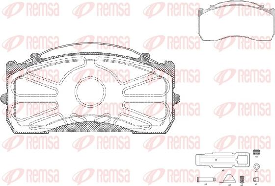 Remsa JCA 815.80 - Brake Pad Set, disc brake parts5.com