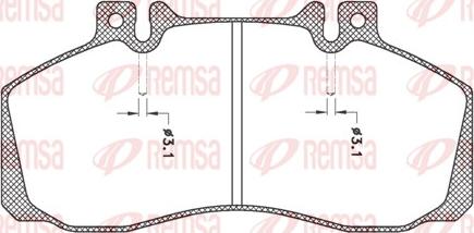 Remsa JCA 245.00 - Juego de pastillas de freno parts5.com