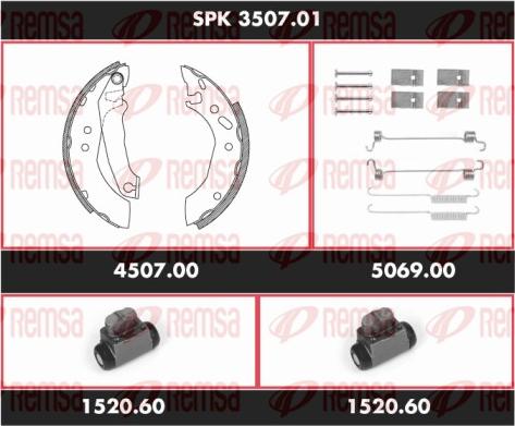 Remsa SPK 3507.01 - Brake Shoe Set parts5.com