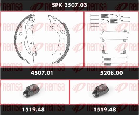 Remsa SPK 3507.03 - Juego de zapatas de frenos parts5.com